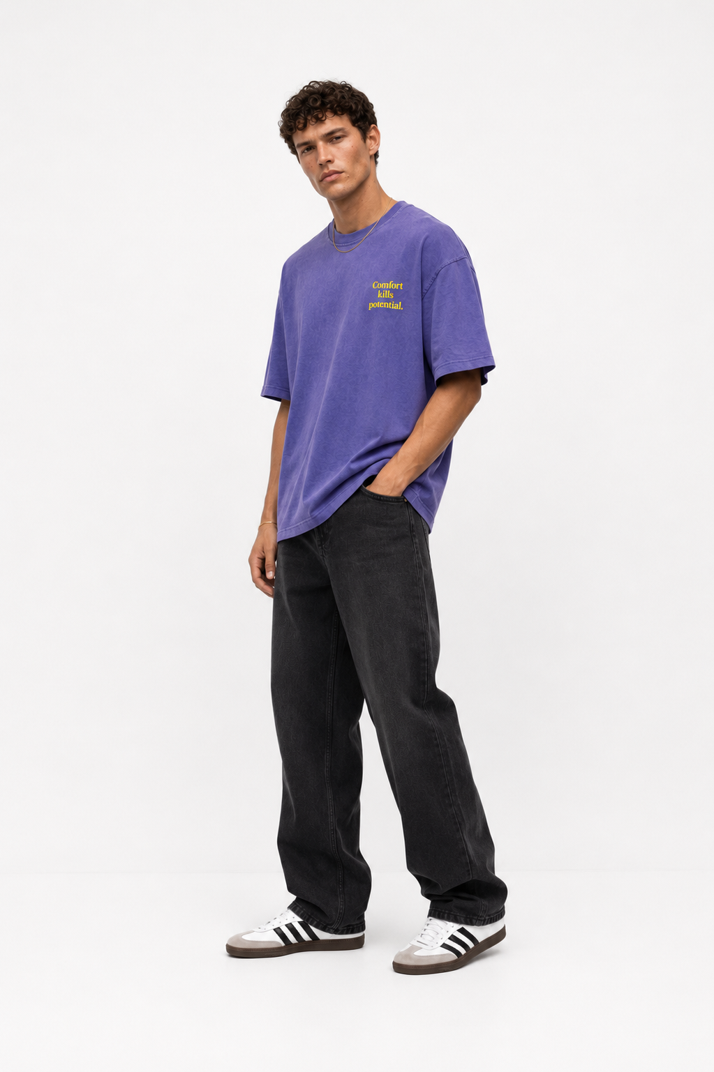 Potential Washed Oversized T-Shirt Purple
