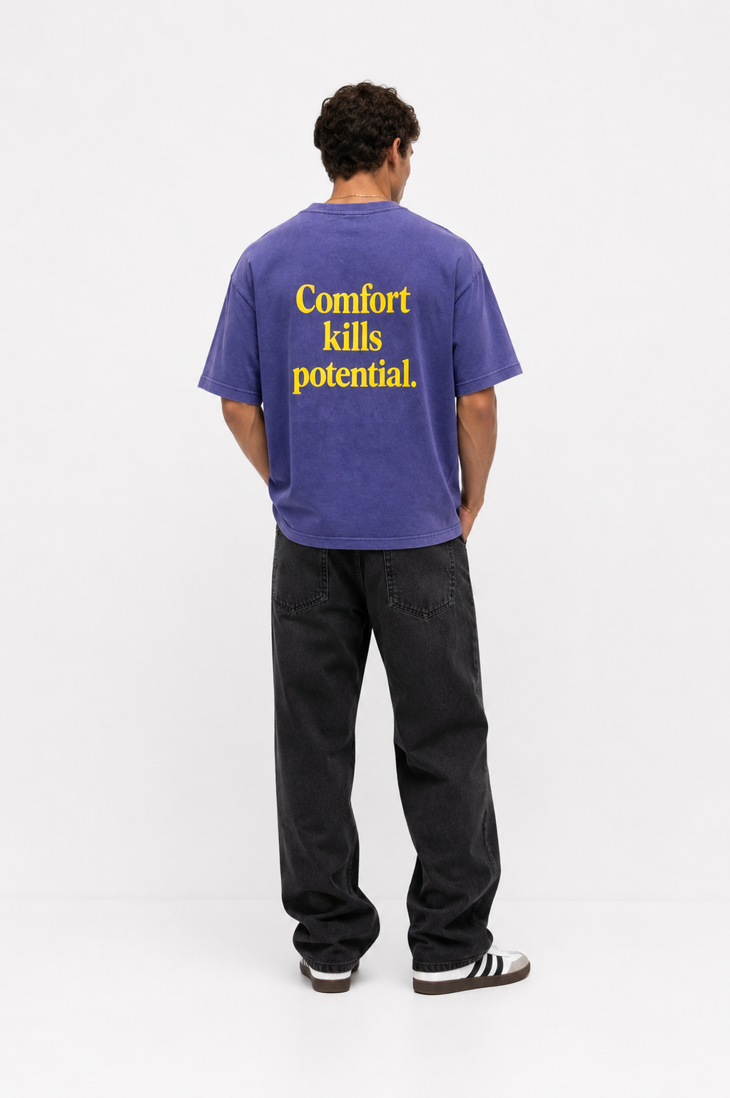 Potential Washed Oversized T-Shirt Purple