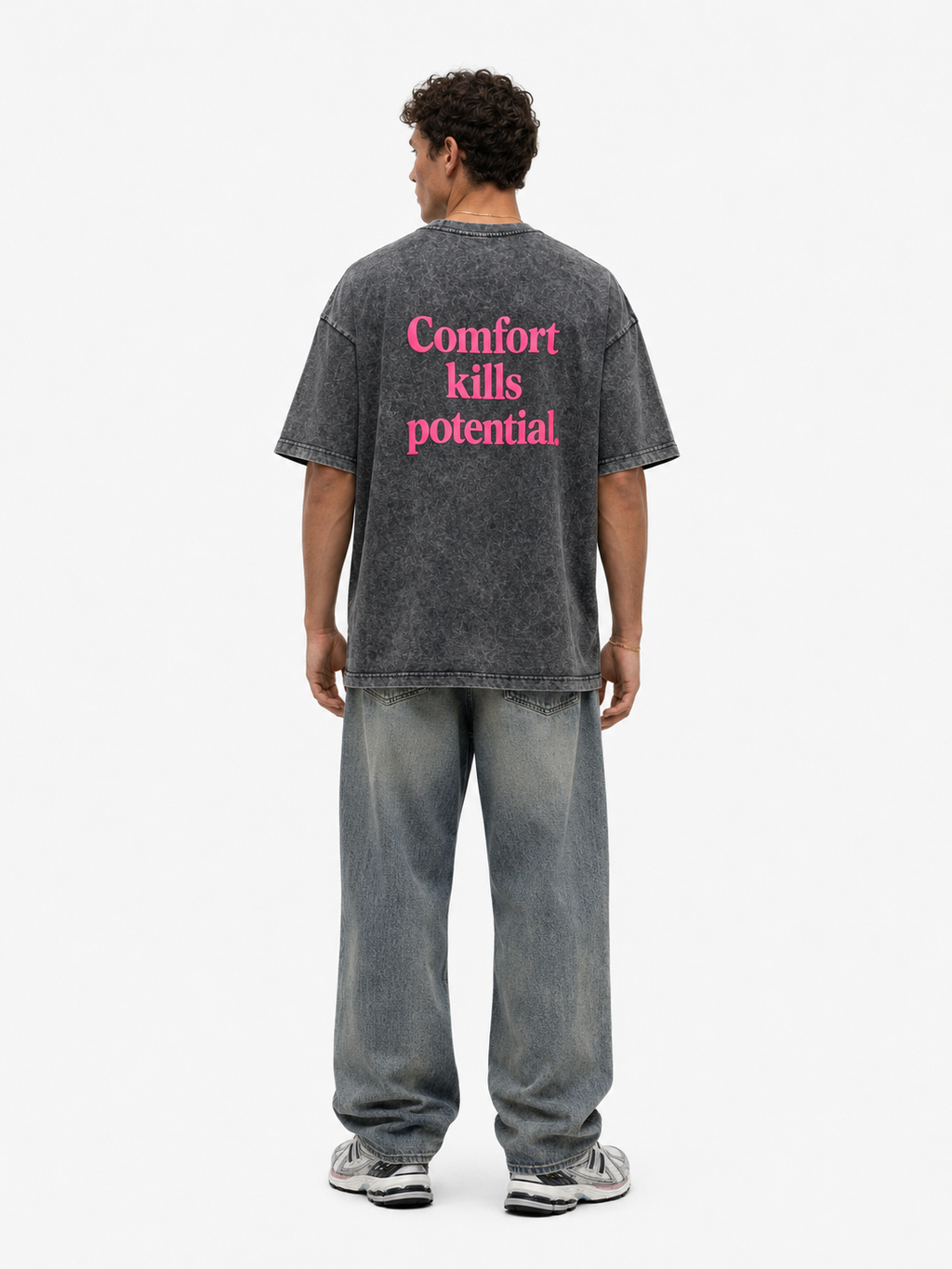Potential Washed Oversized T-Shirt Black