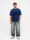 22 Washed Oversized T-Shirt Navy