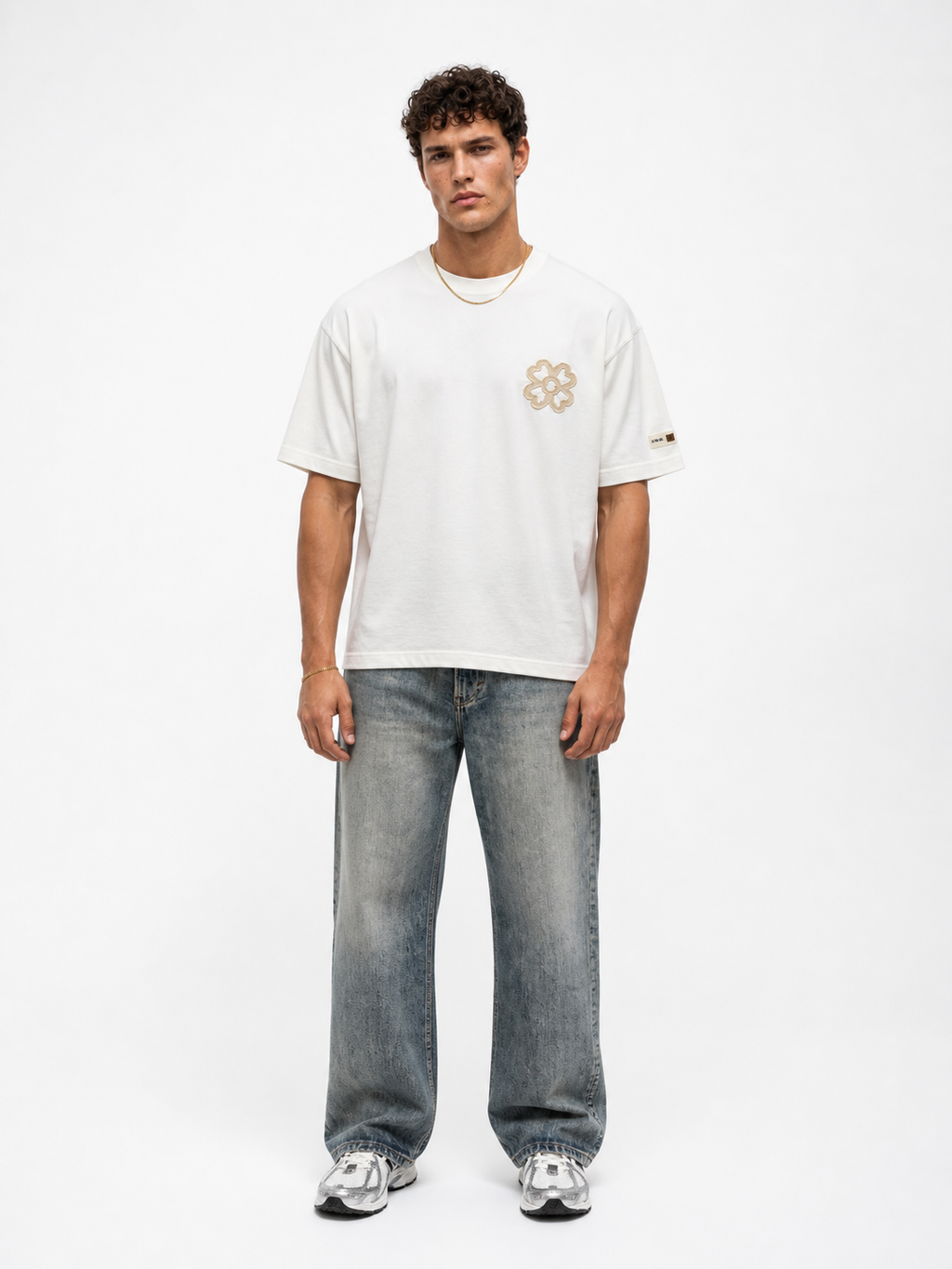 Fleur Oversized T-Shirt Ecru