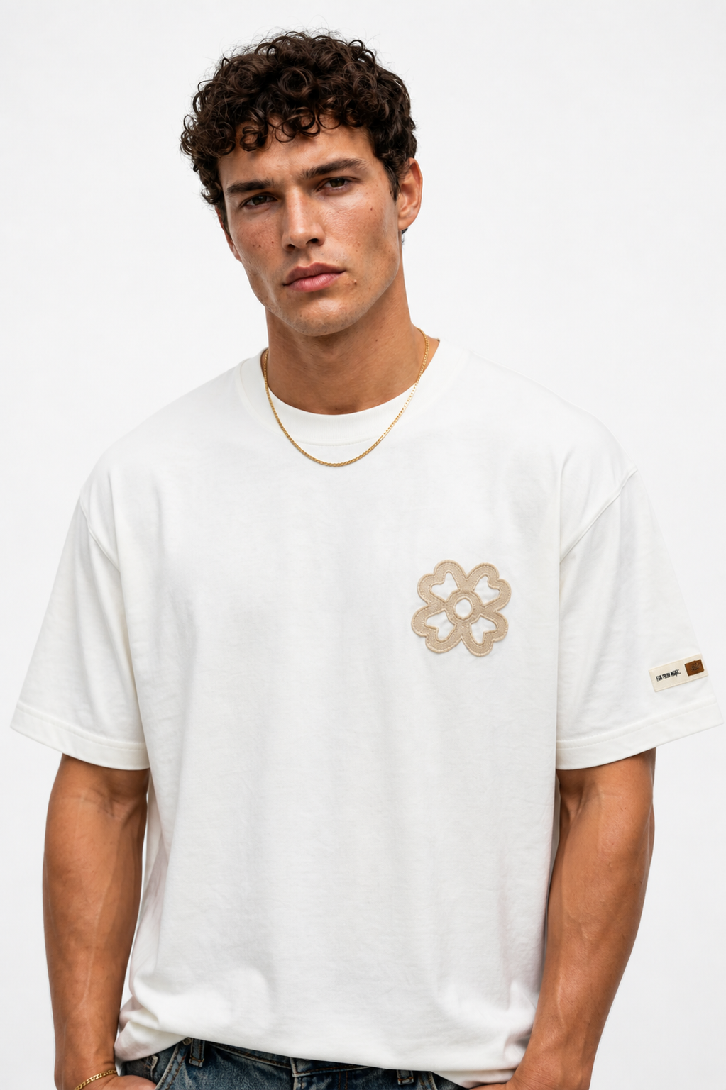 Fleur Oversized T-Shirt Ecru