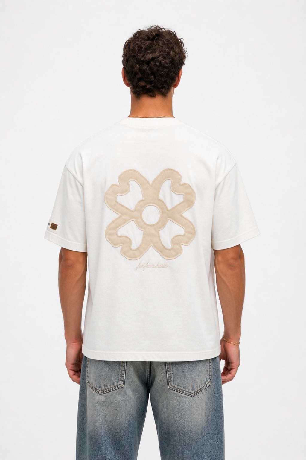 Fleur Oversized T-Shirt Ecru