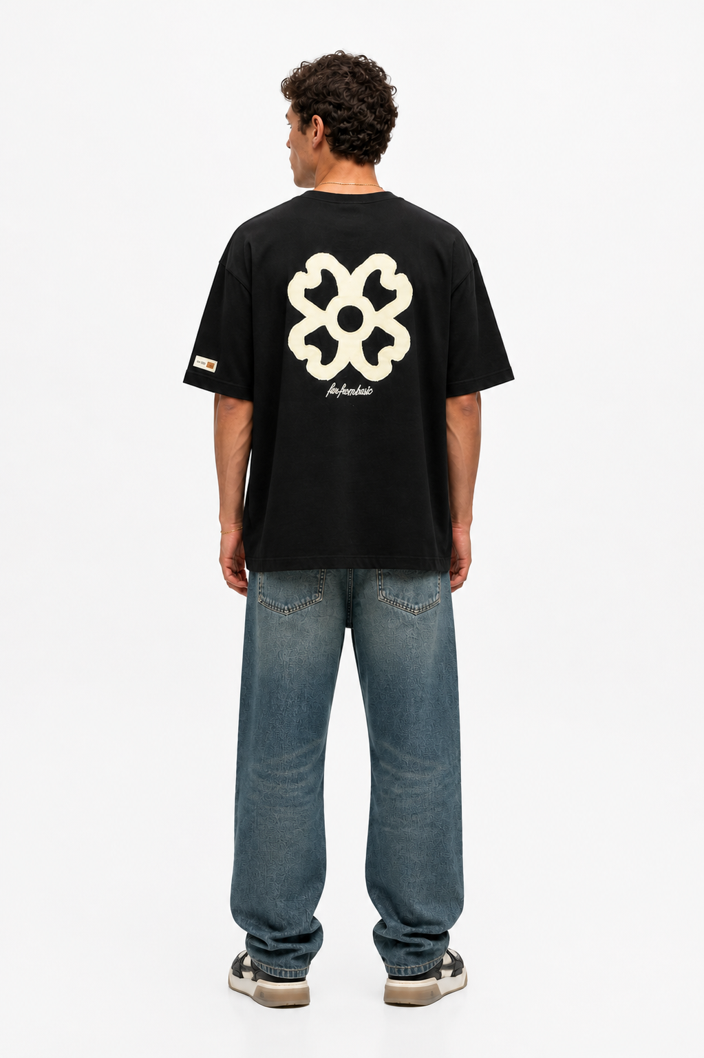 Fleur Oversized T-Shirt Black