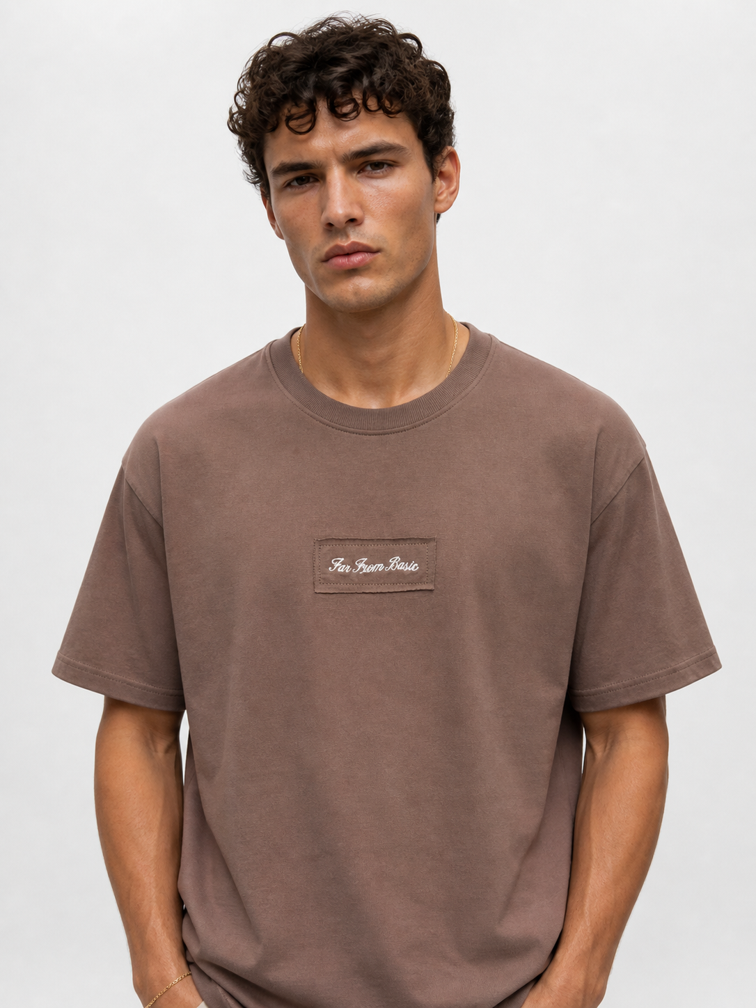 FFB Patch Oversized T-Shirt Brown