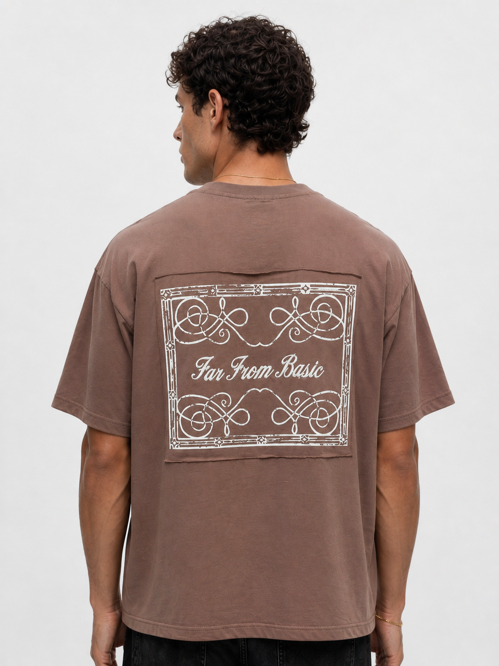 FFB Patch Oversized T-Shirt Brown