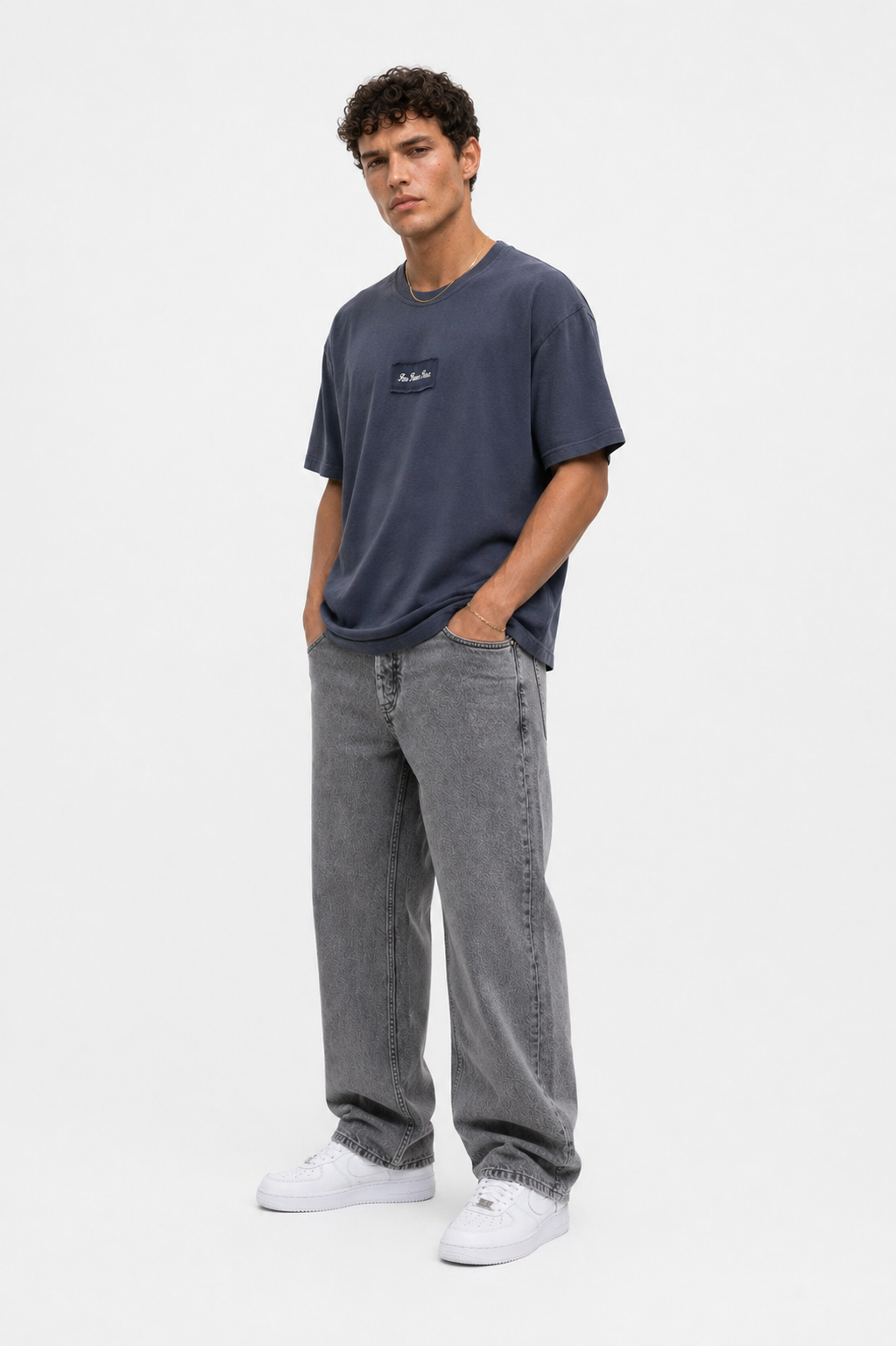 FFB Patch Oversized T-Shirt Navy