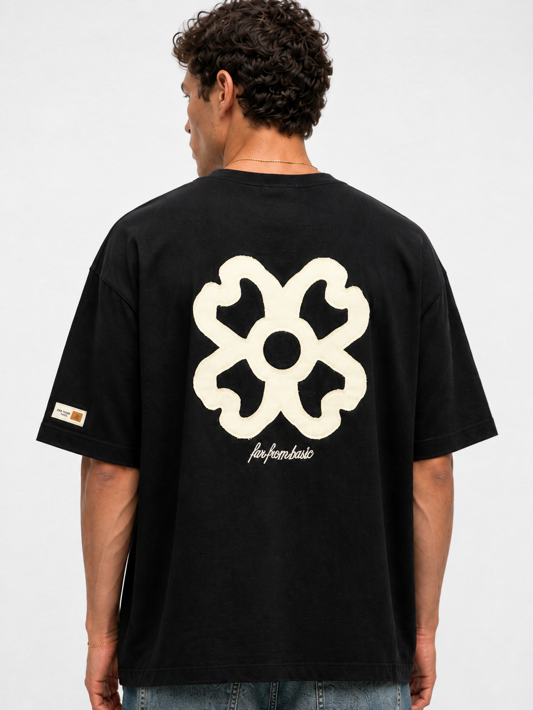 Fleur Oversized T-Shirt Black