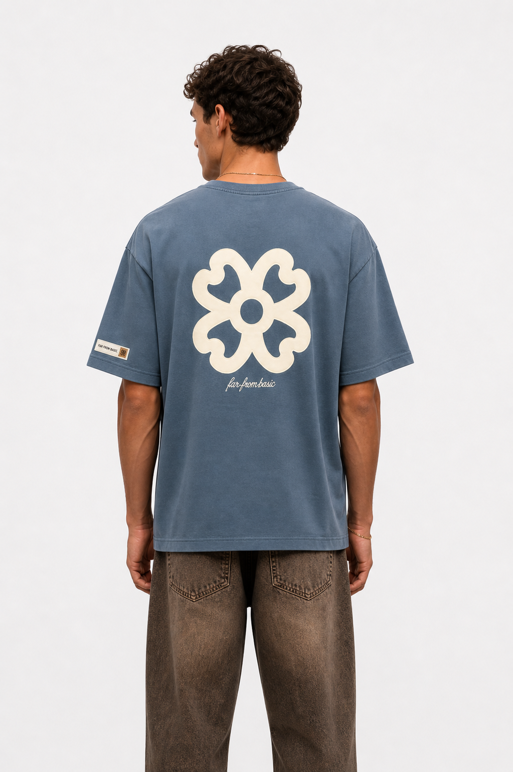Fleur Oversized T-Shirt Petrol Blue