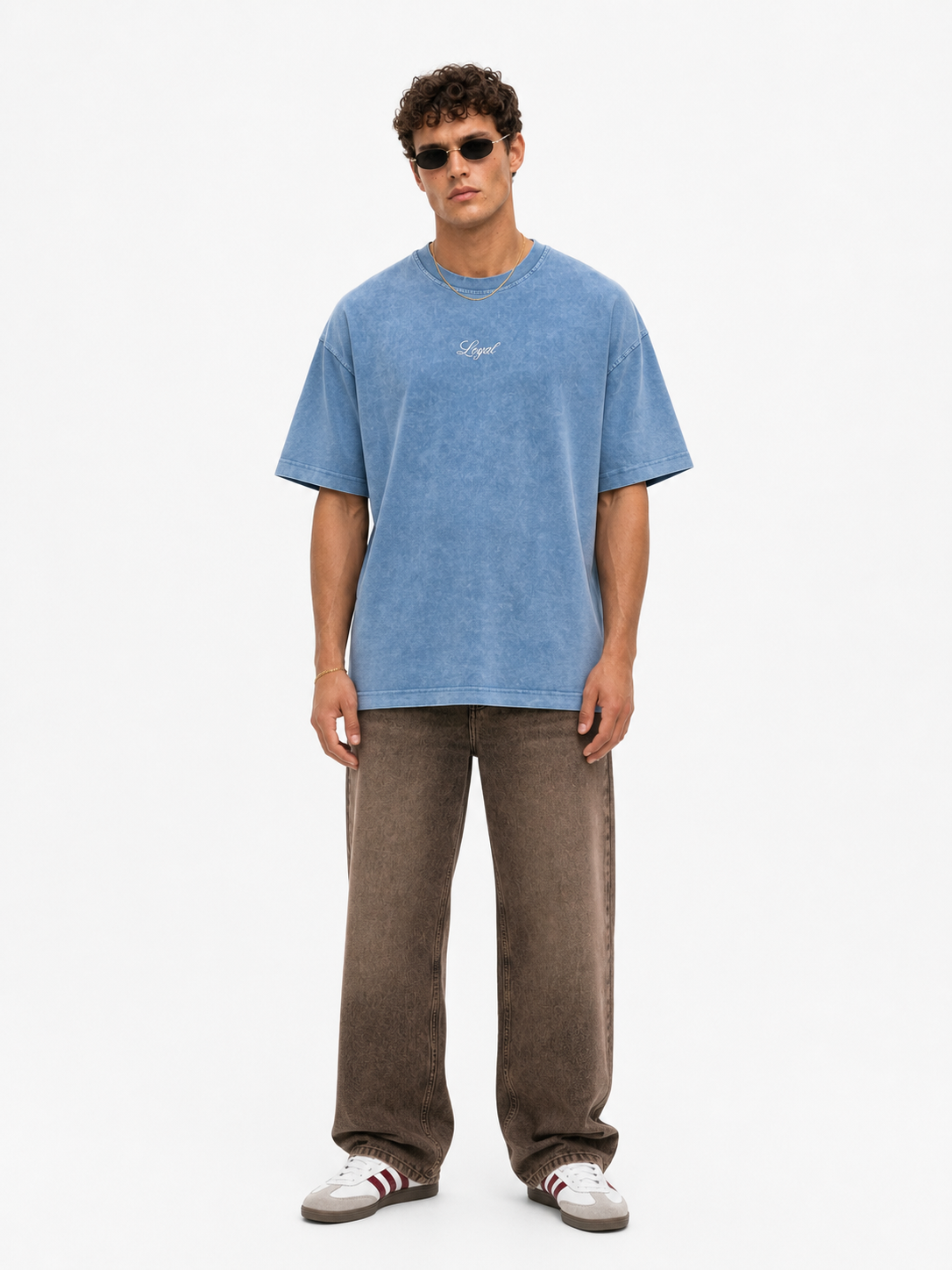 Loyal Washed Oversized T-Shirt Blue