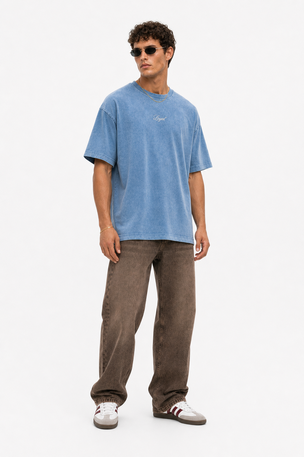 Loyal Washed Oversized T-Shirt Blue