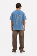 Loyal Washed Oversized T-Shirt Blue