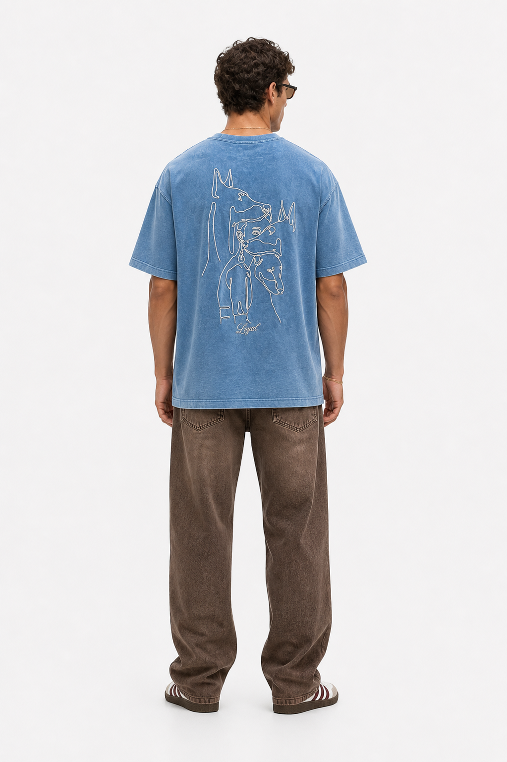 Loyal Washed Oversized T-Shirt Blue