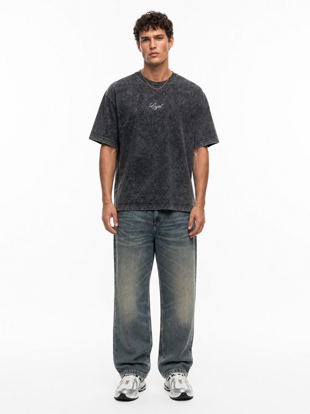Loyal Washed Oversized T-Shirt Black