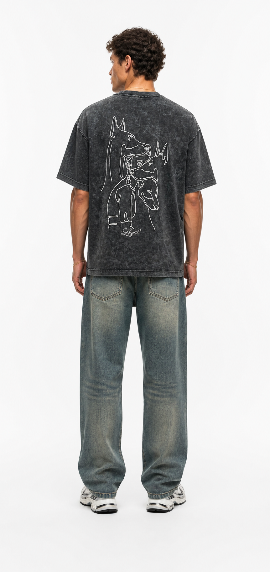 Loyal Washed Oversized T-Shirt Black