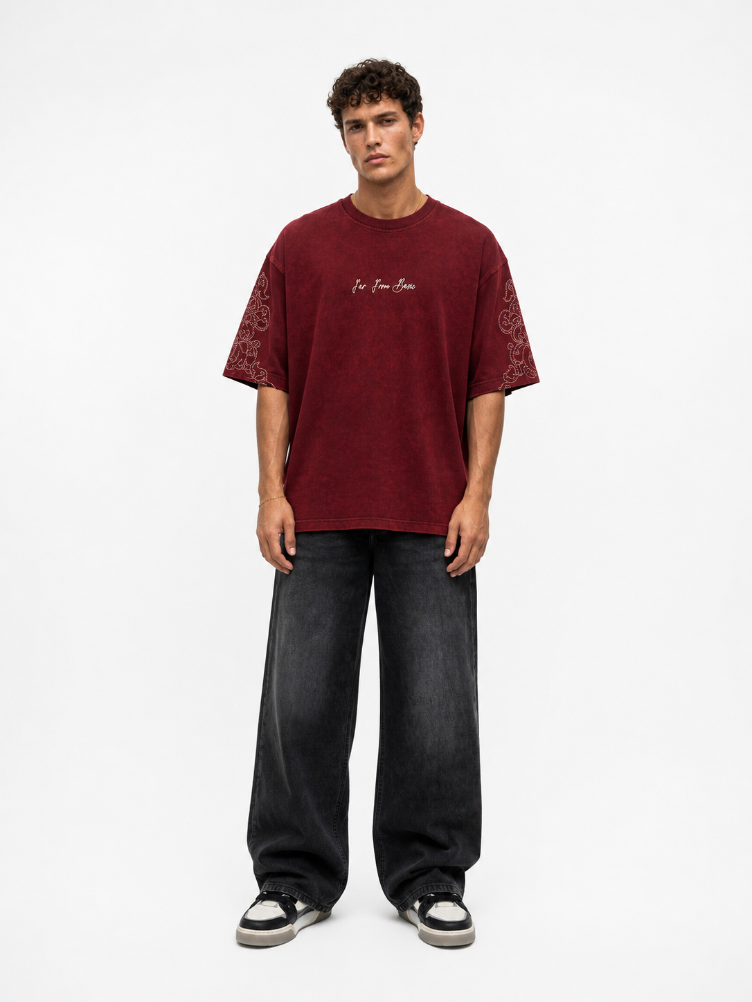 FFB Washed Oversized T-Shirt Burgundy