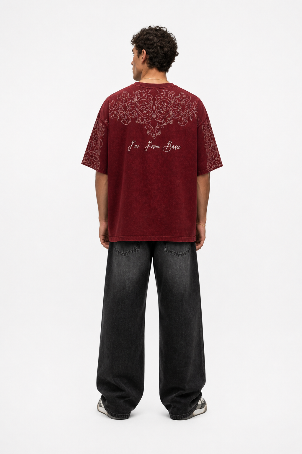 FFB Washed Oversized T-Shirt Burgundy