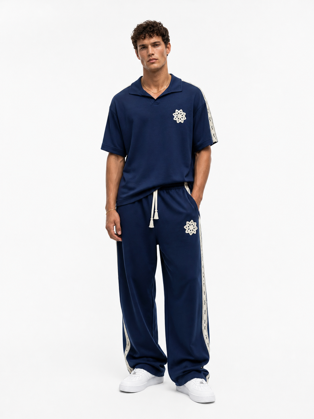 Respire Stripe Regular Fit Set Navy