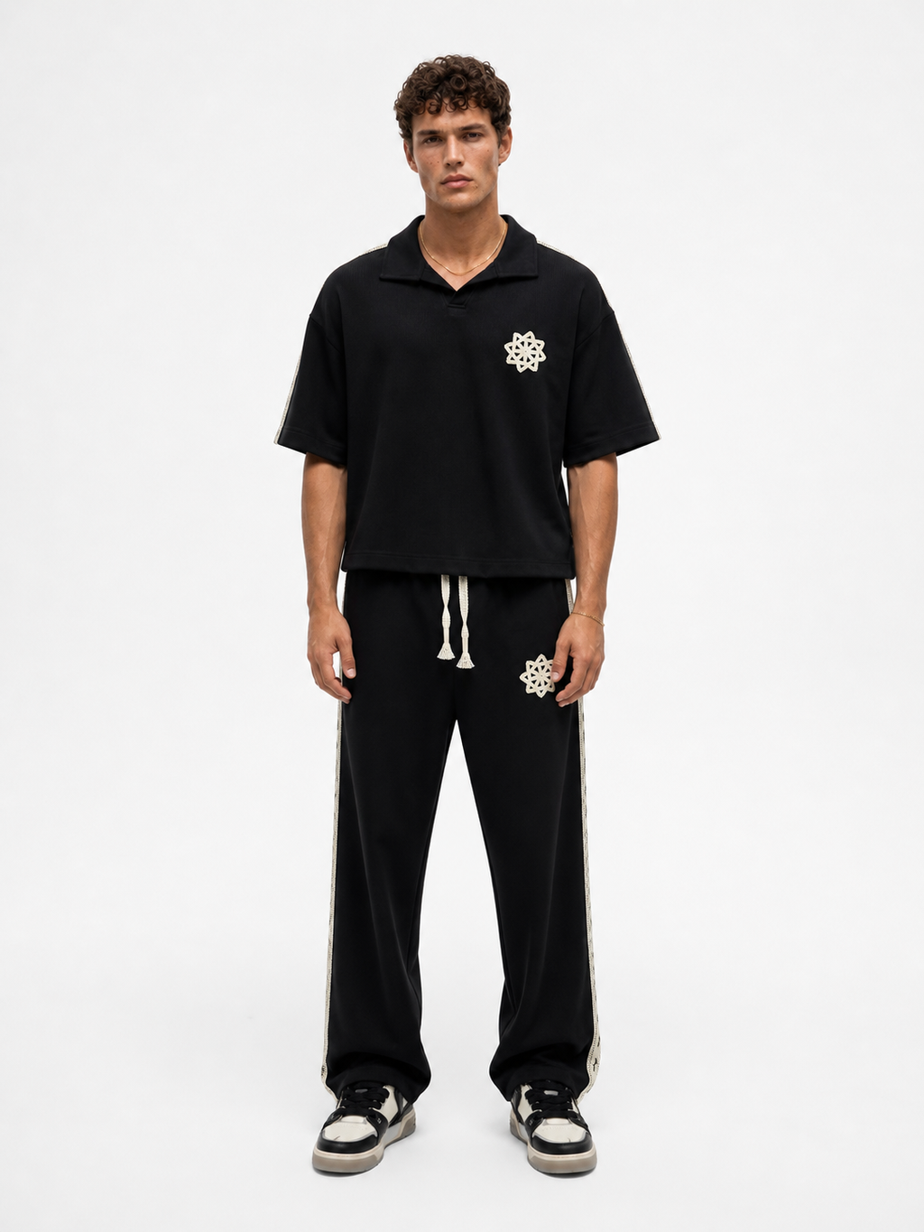 Respire Stripe Regular Fit Set Black