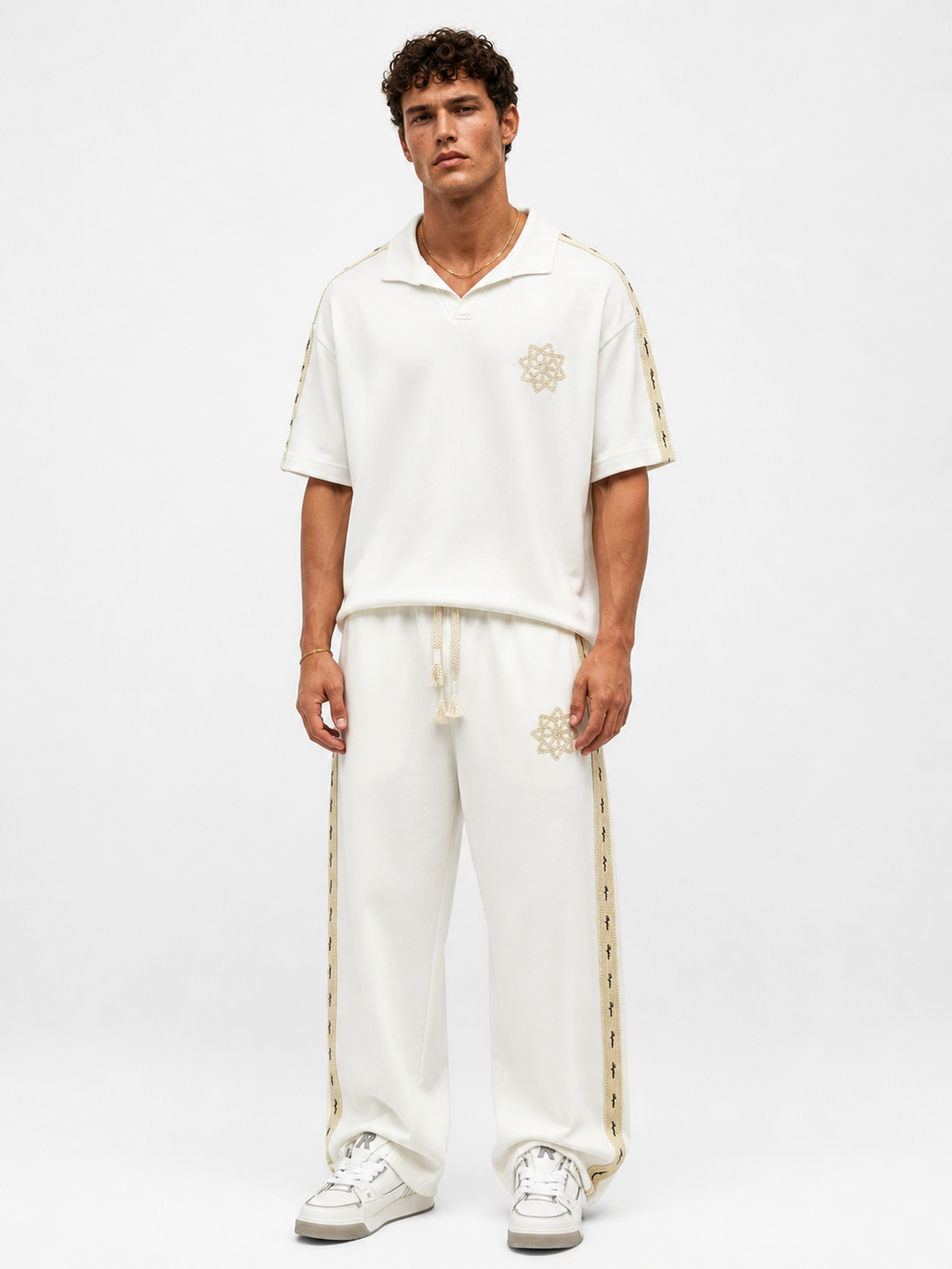 Respire Stripe Regular Fit Set Ecru