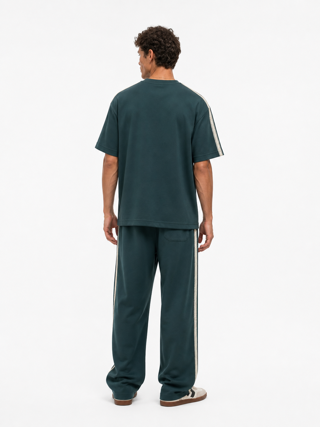 R Embroidered Regular Fit Tracksuit Petrol Blue