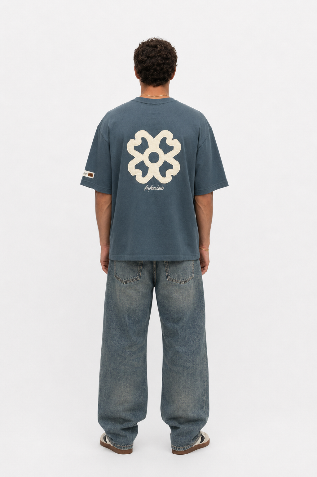 Fleur Oversized T-Shirt Petrol Blue