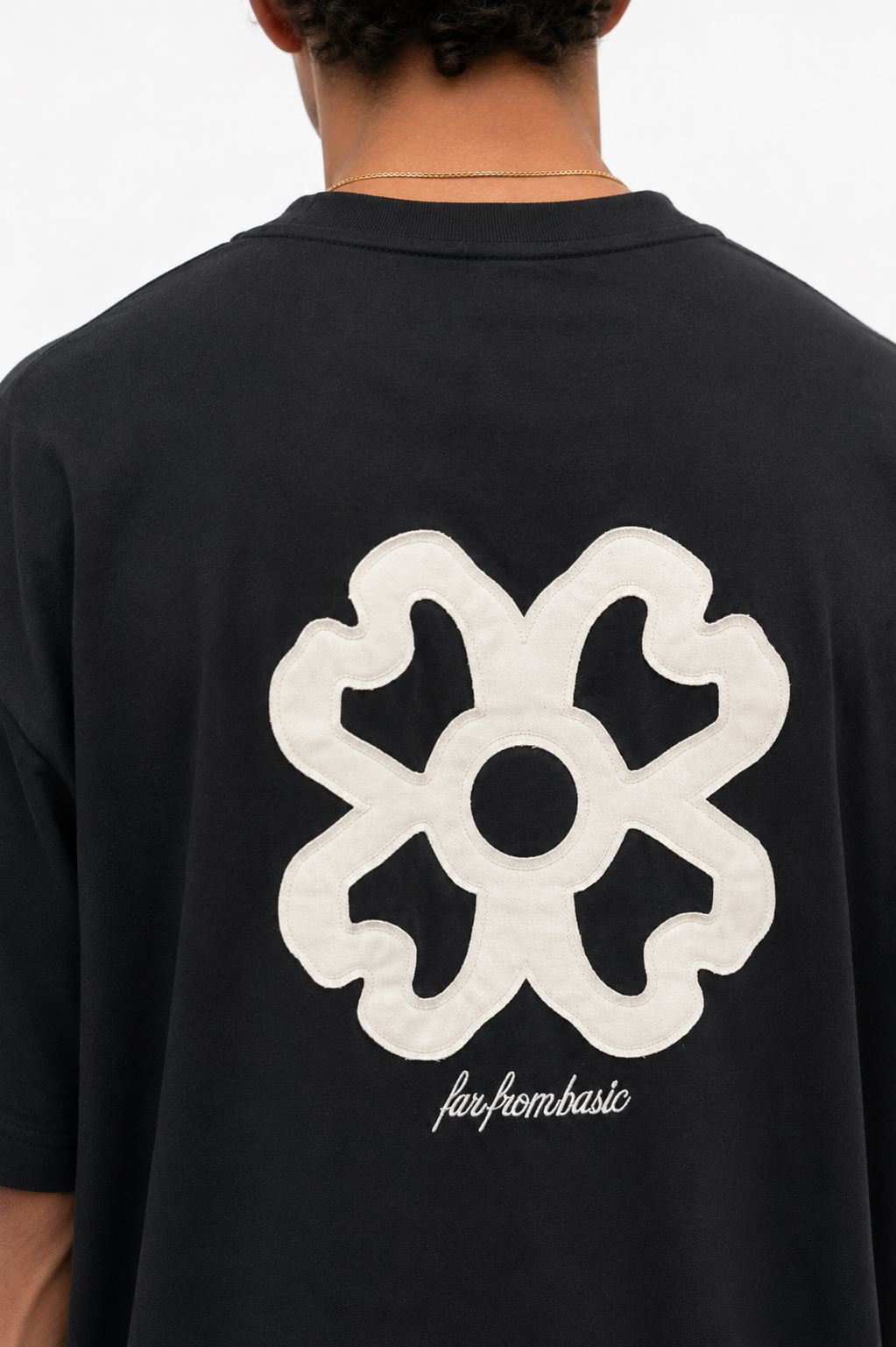 Fleur Oversized T-Shirt Black