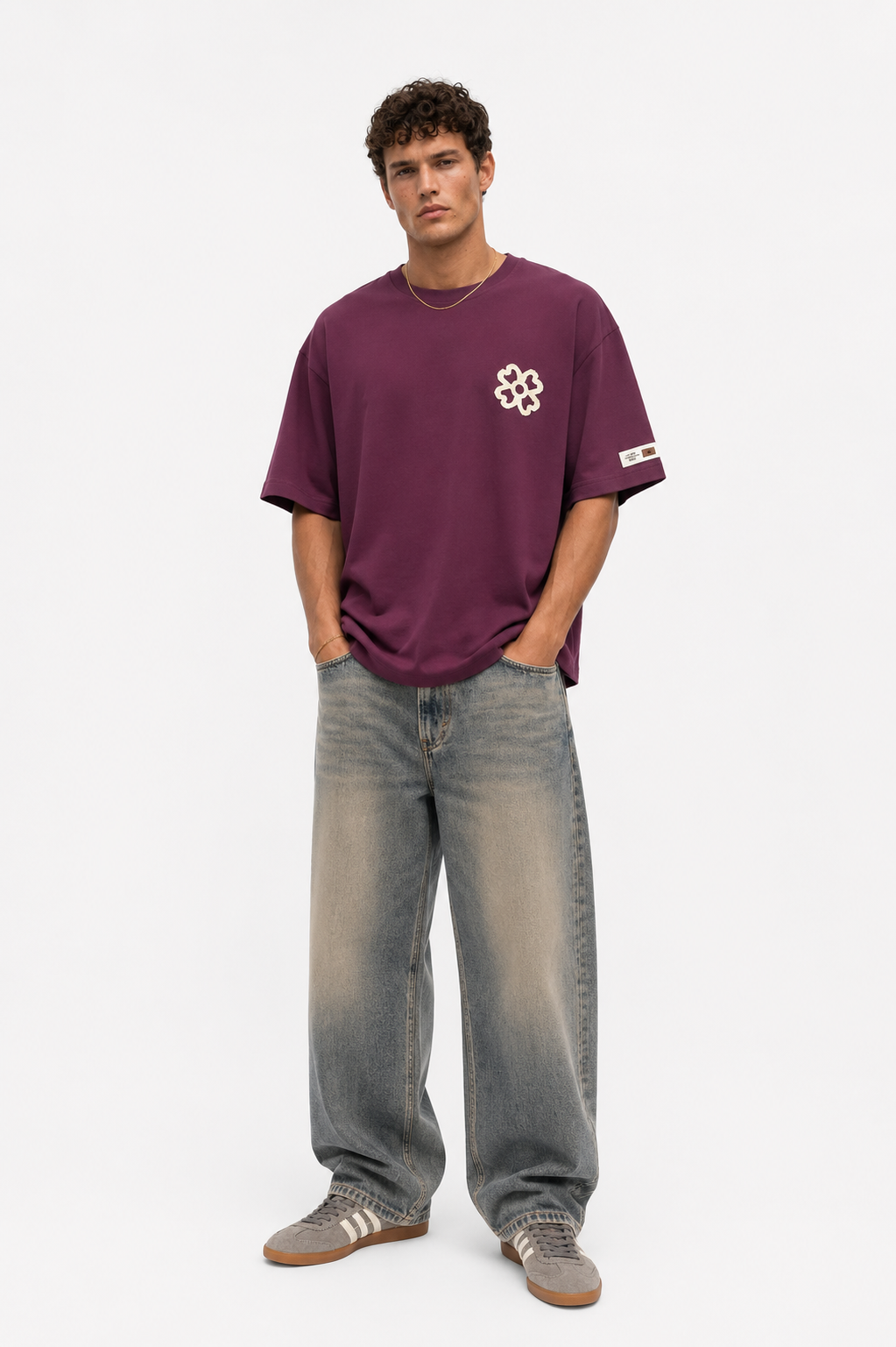 Fleur Oversized T-Shirt Cherry