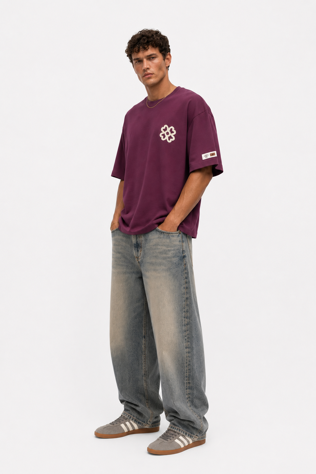 Fleur Oversized T-Shirt Cherry