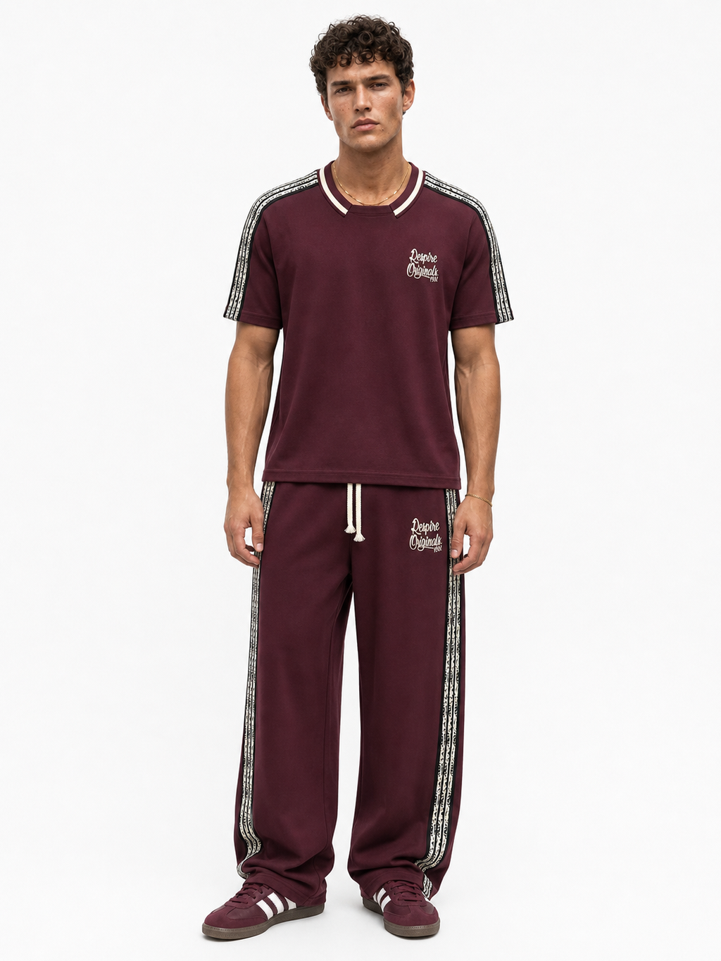 Originals Stripe Regular Fit Set Burgundy