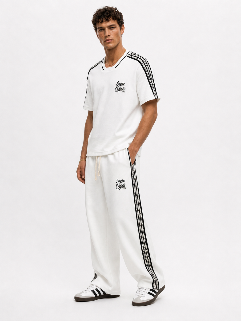 Originals Stripe Regular Fit Set Ecru