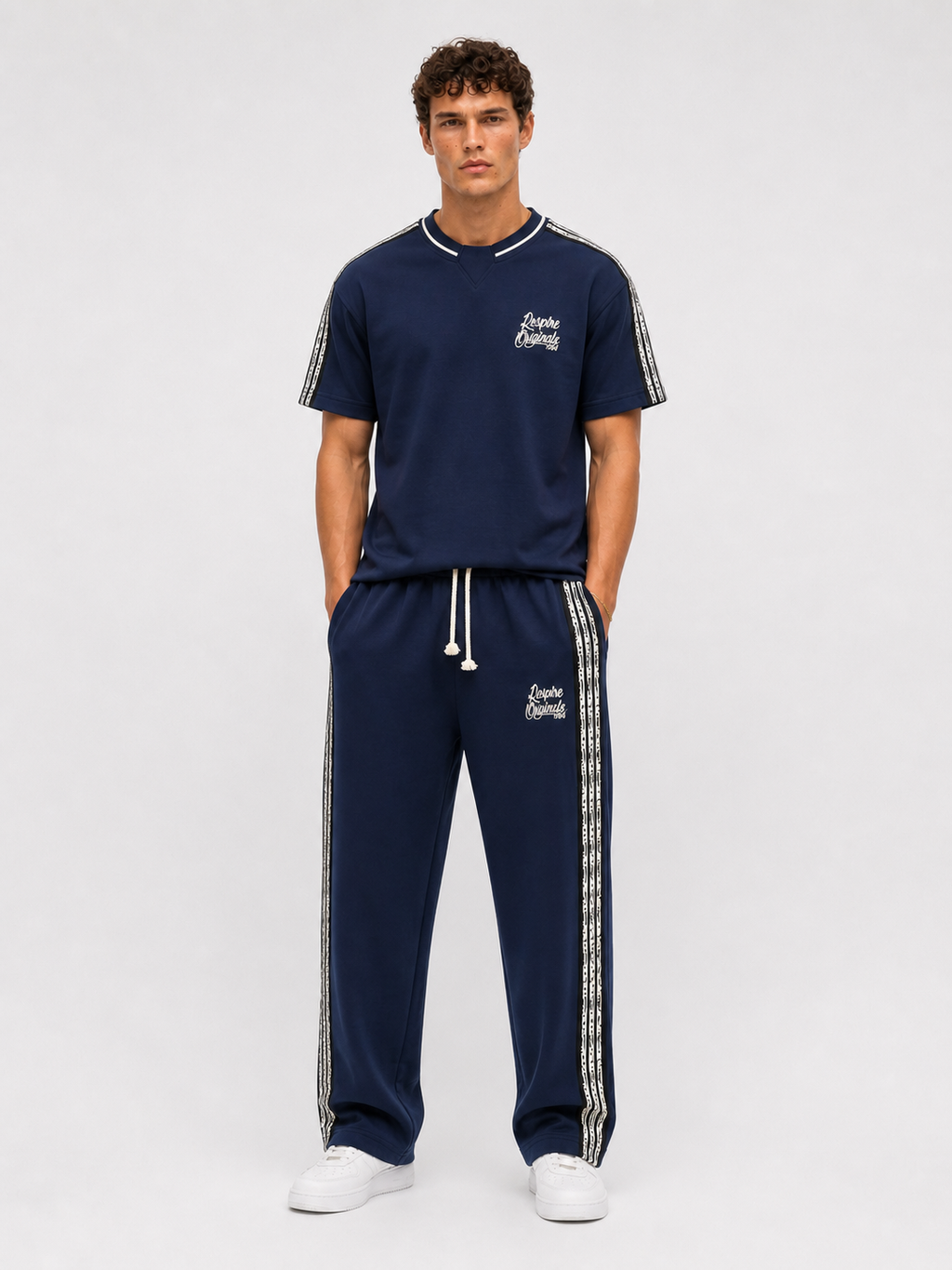 Originals Stripe Regular Fit Set Navy