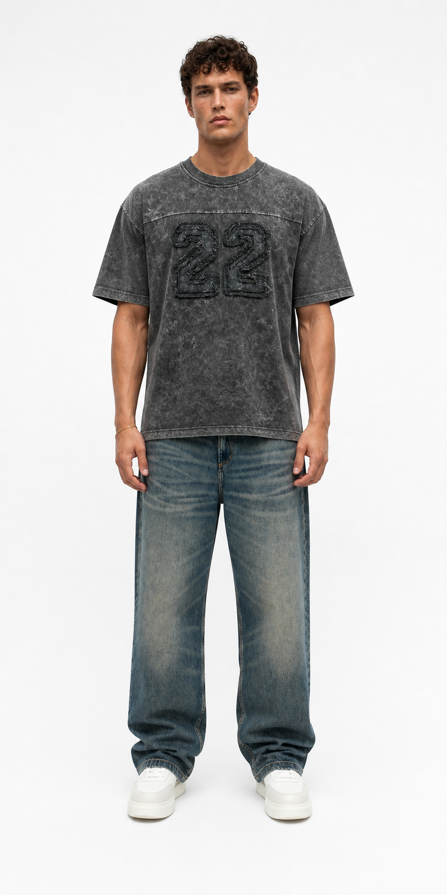 22 Washed Oversized T-Shirt Black