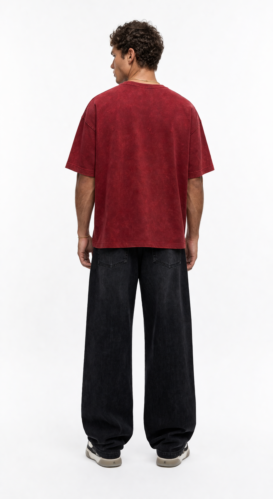 22 Washed Oversized T-Shirt Burgundy