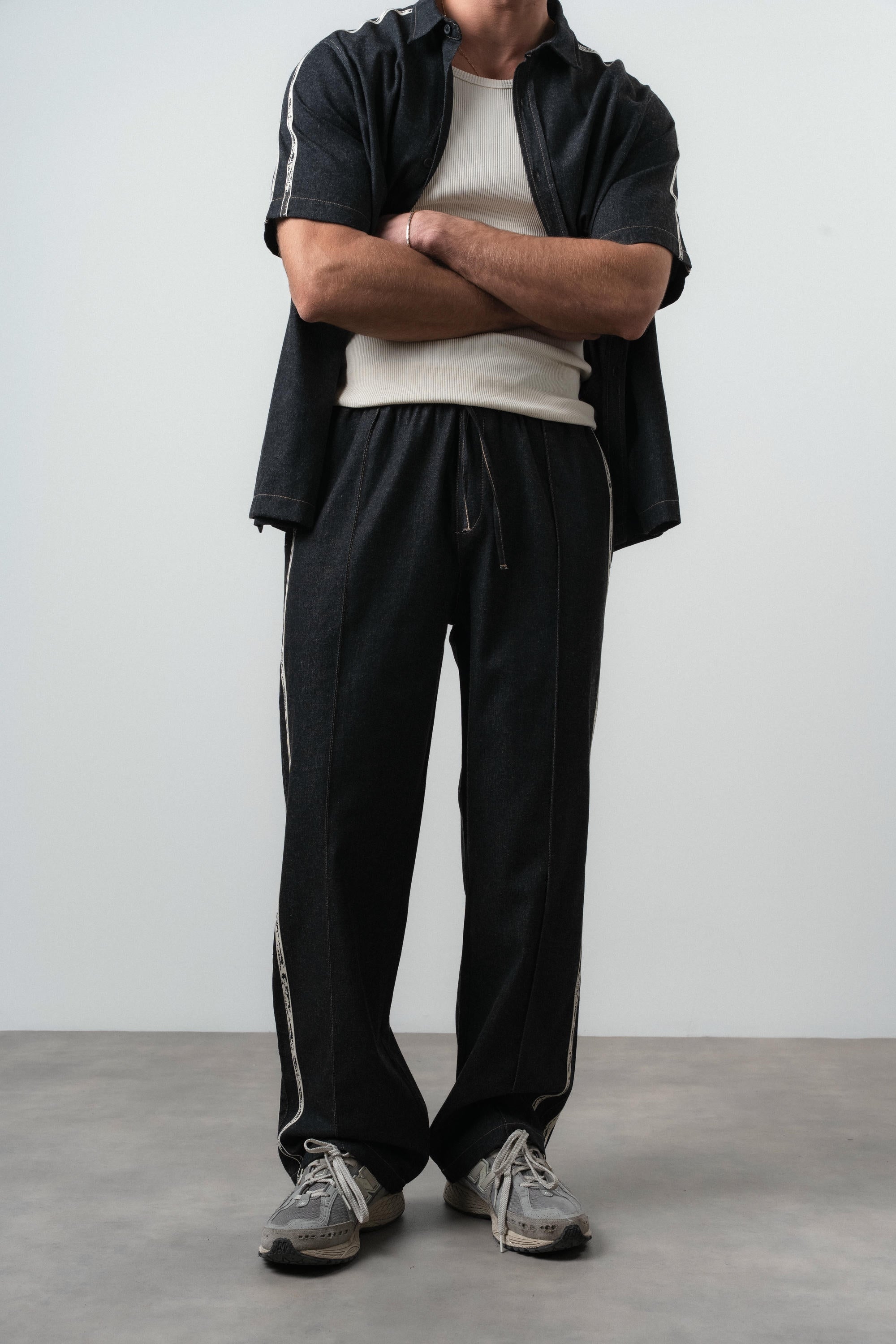 Denim Baggy Sweatpant Black