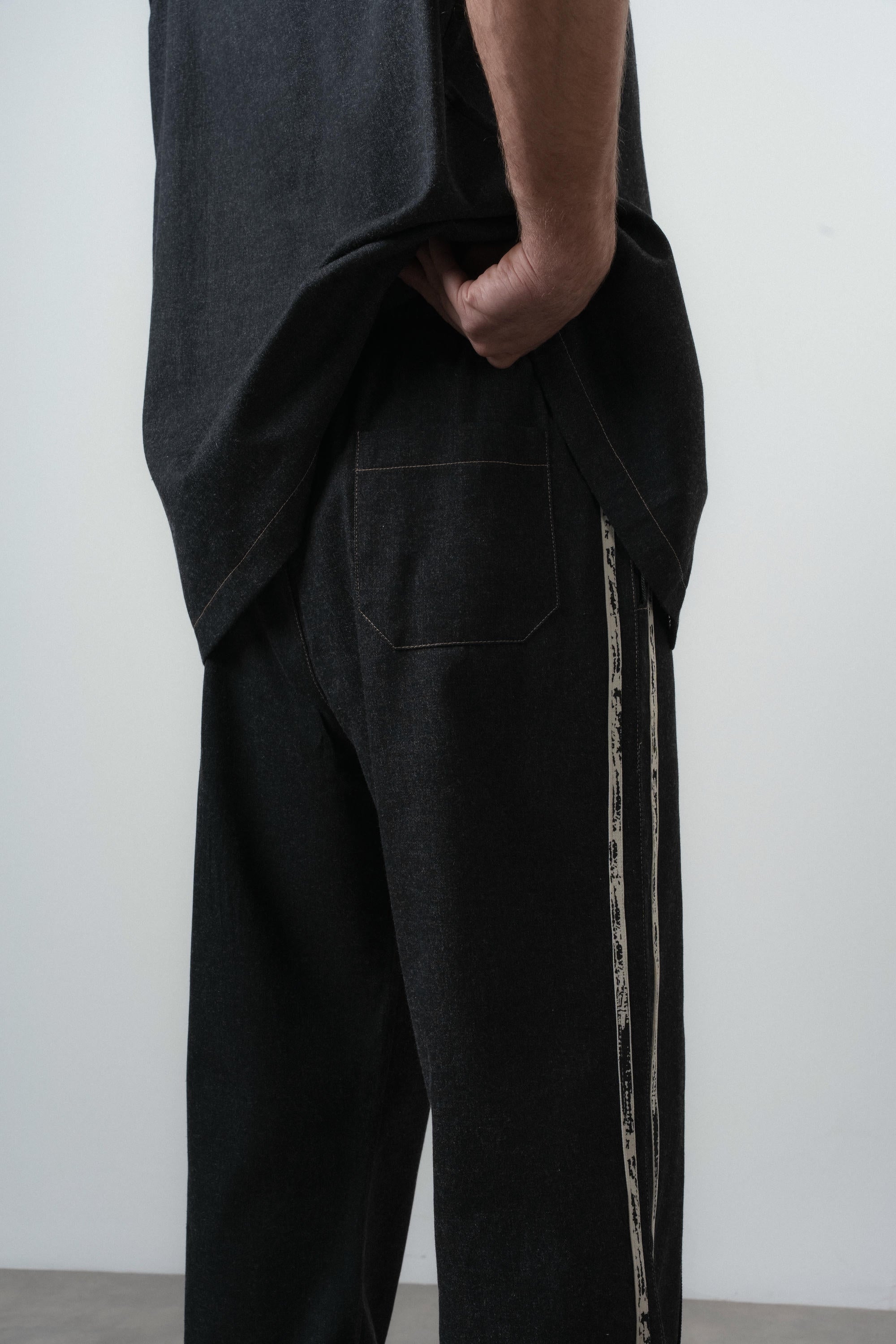 Denim Baggy Sweatpant Black