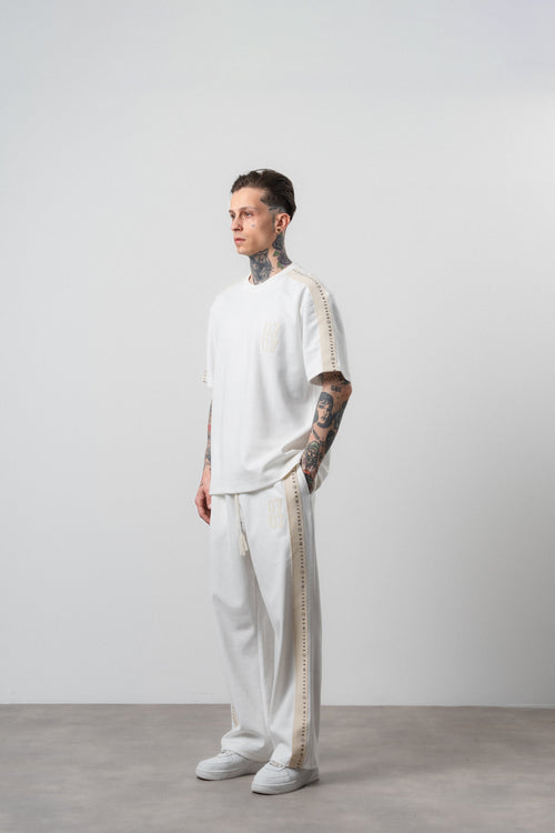 07 Striped Regular Fit Tracksuit Ecru