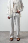 R Embroidered Baggy Sweatpant White