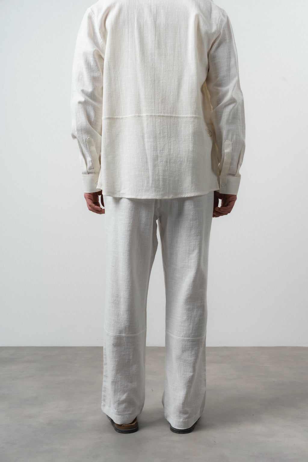 R Embroidered Baggy Sweatpant White