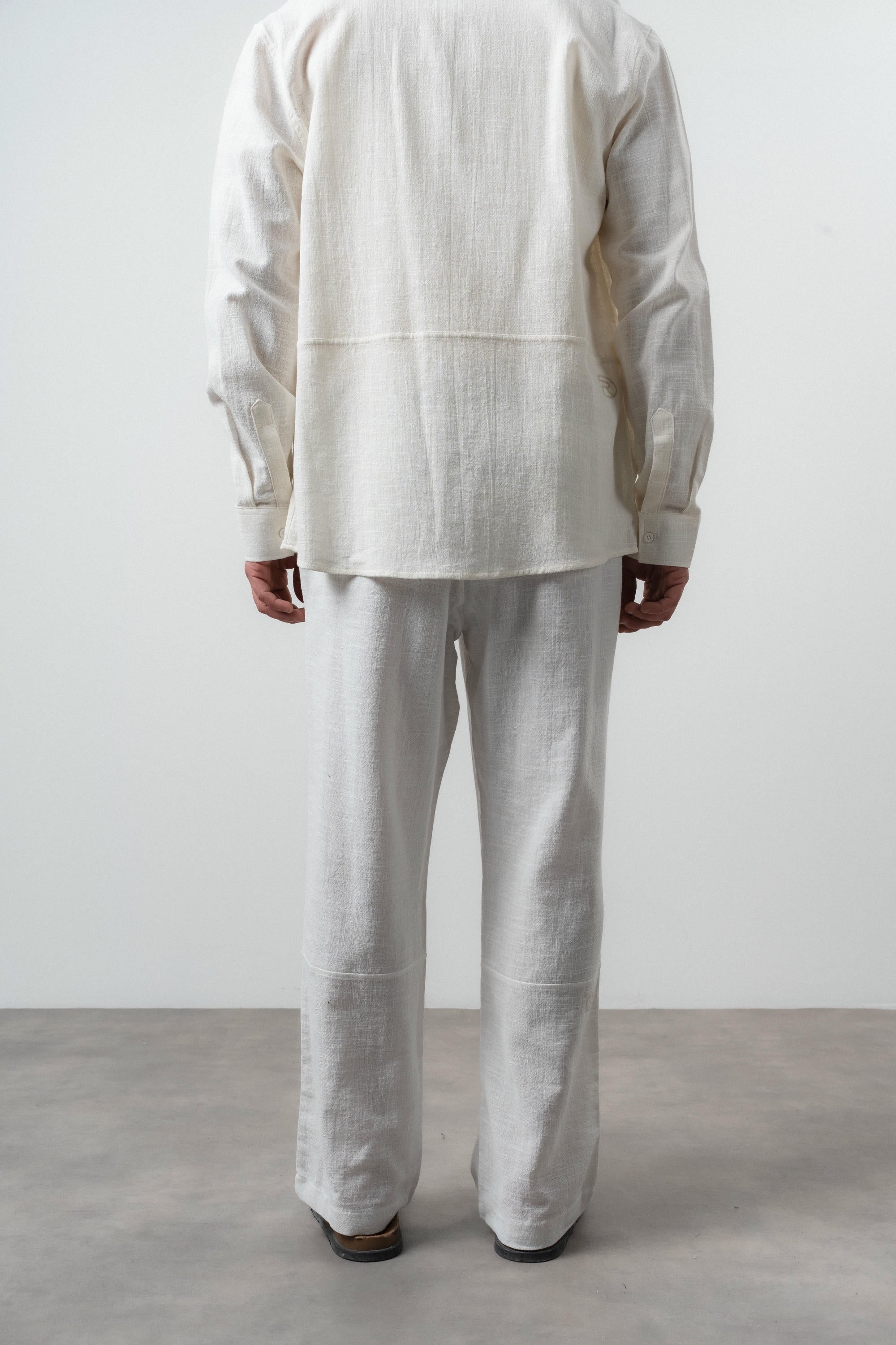 R Embroidered Baggy Sweatpant White