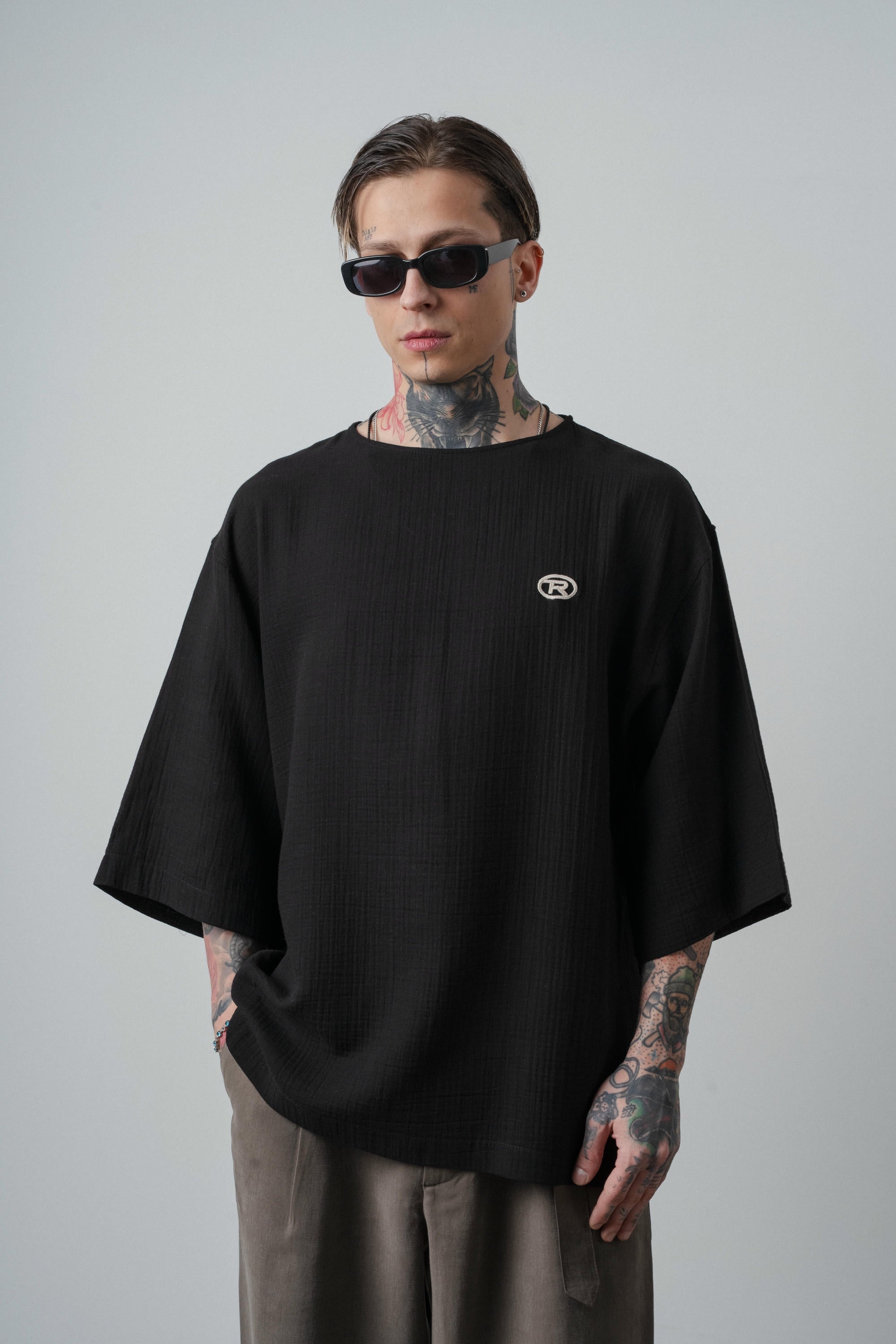 Muslin Oversized T-Shirt Black
