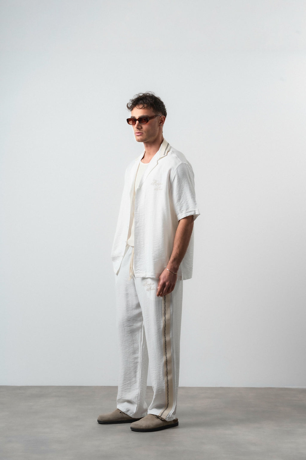 Striped Oversized Tracksuit Ecru