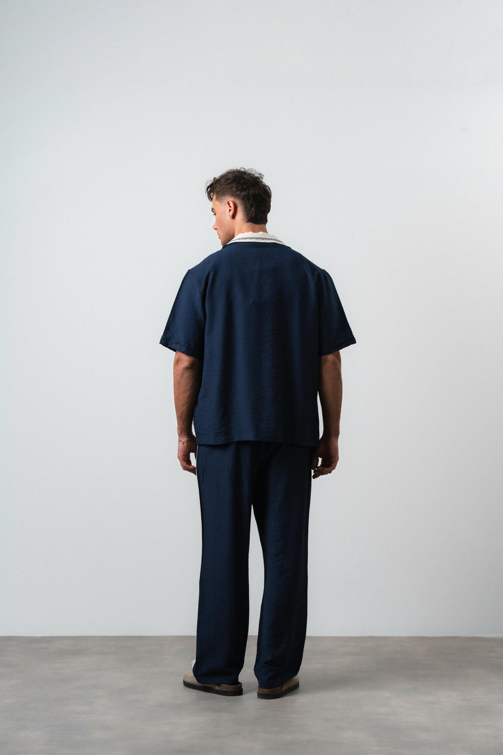 Striped Oversized Tracksuit Navy