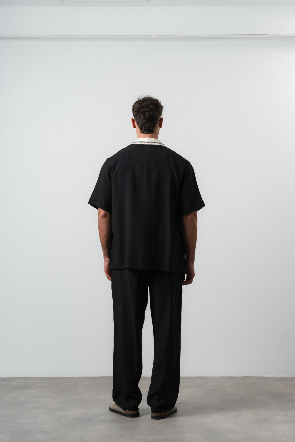 Striped Oversized Tracksuit Black