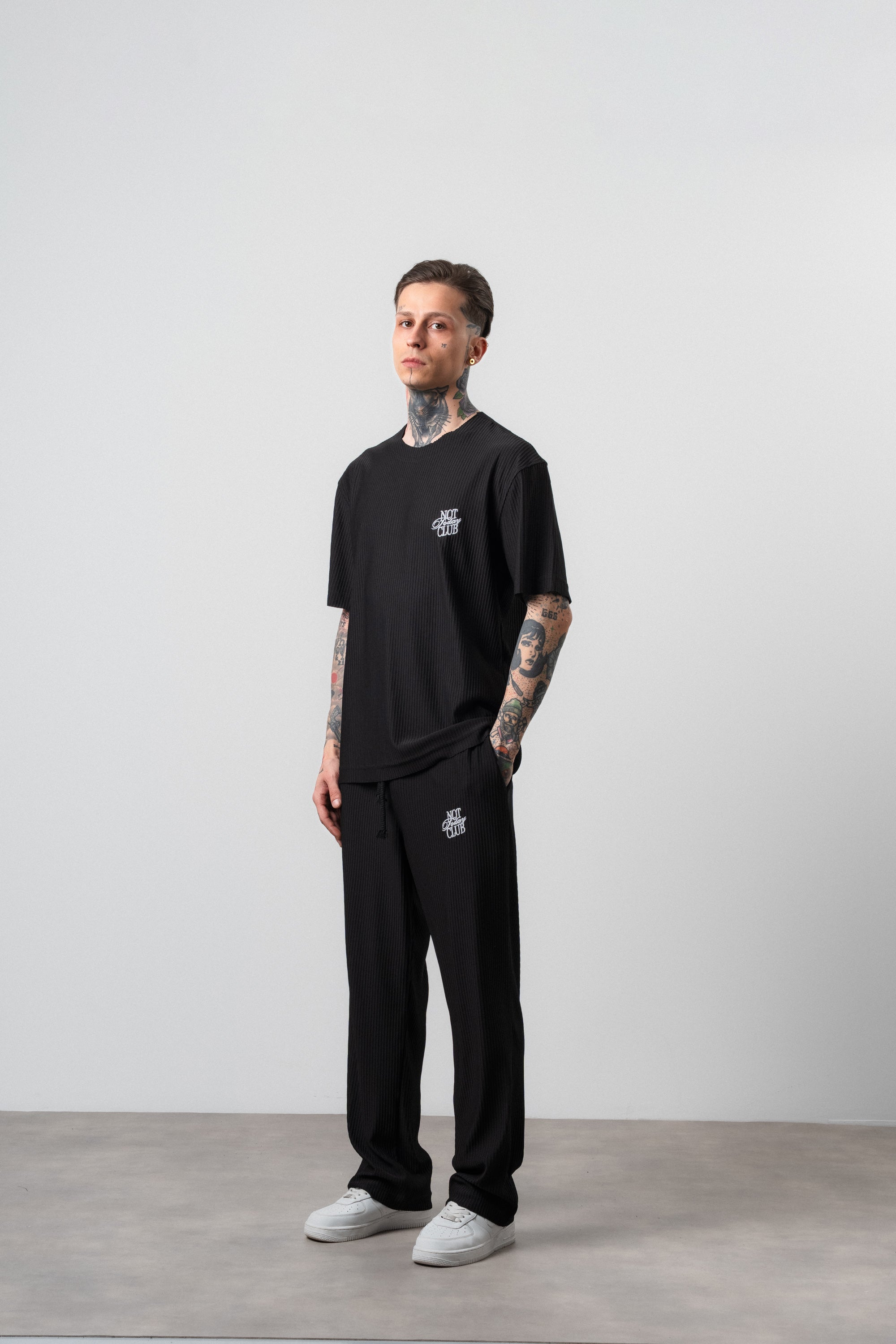 Not Today Club Regular Fit Tracksuit Black