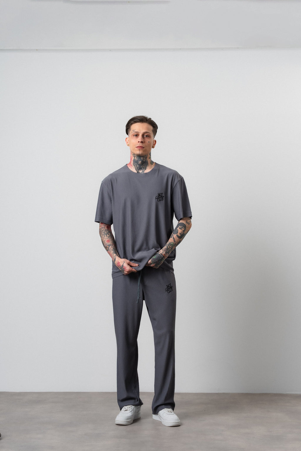 Not Today Club Regular Fit Tracksuit Gray