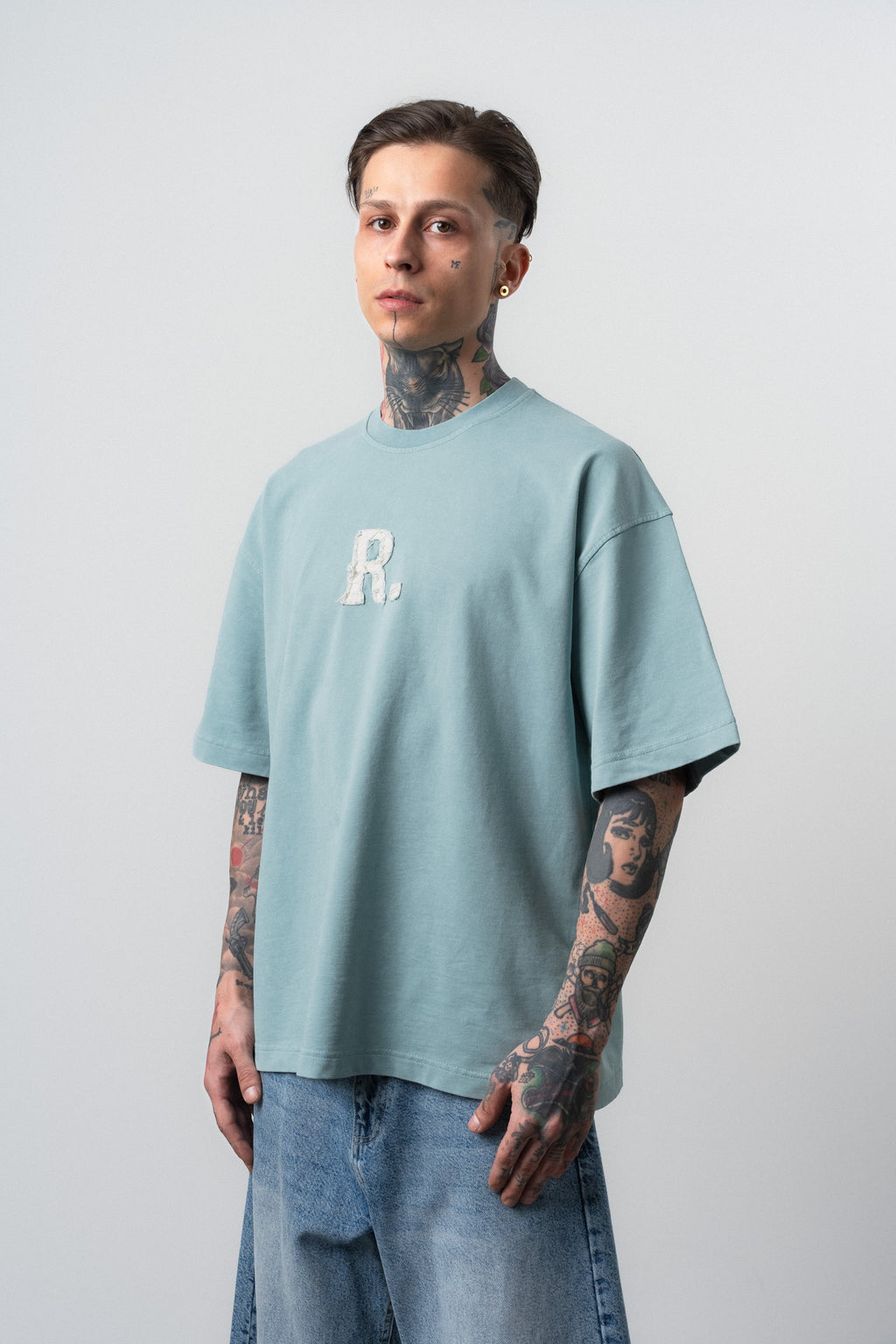 Revere Washed Oversized T-Shirt Blue