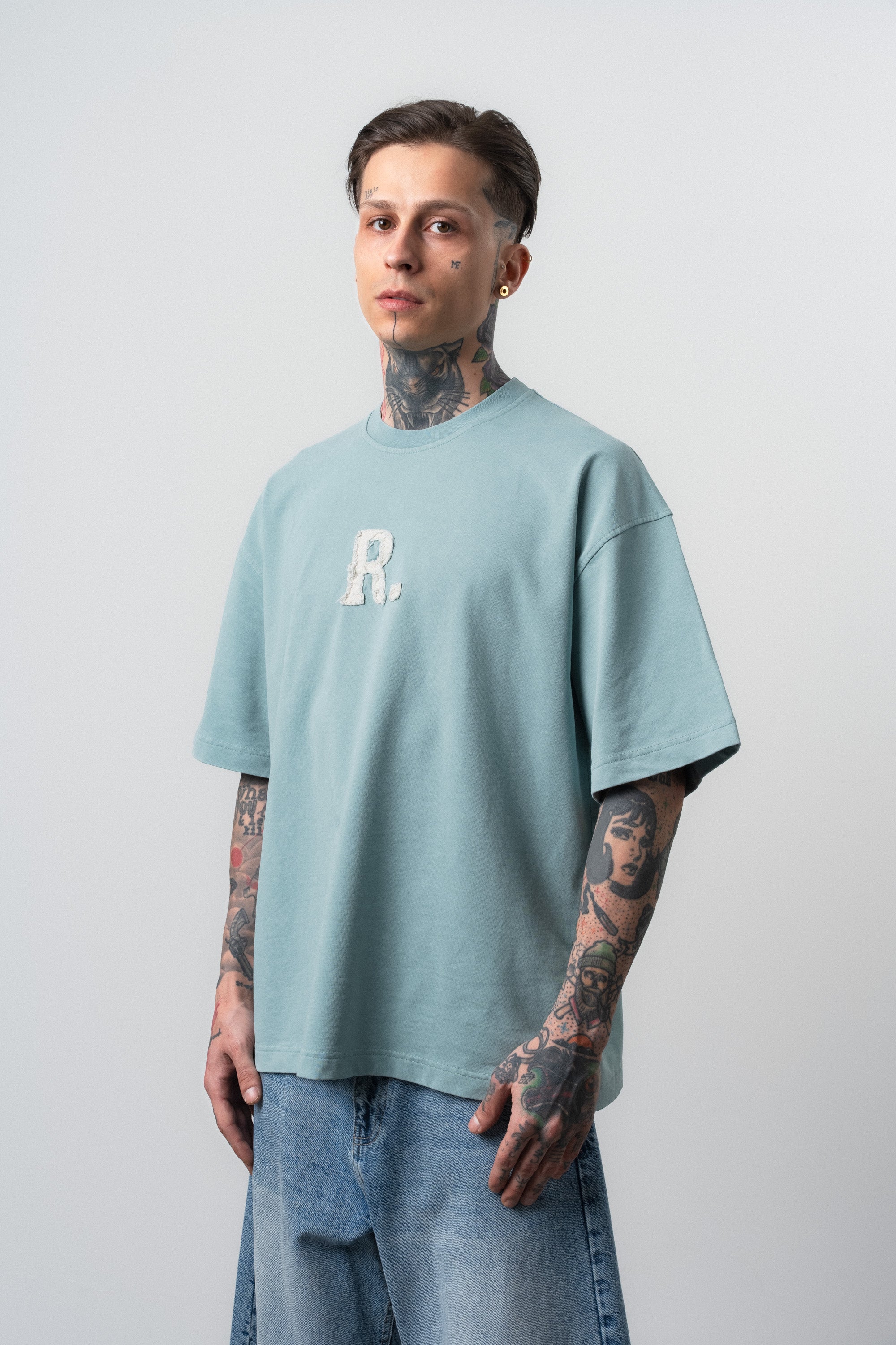 Revere Washed Oversized T-Shirt Blue