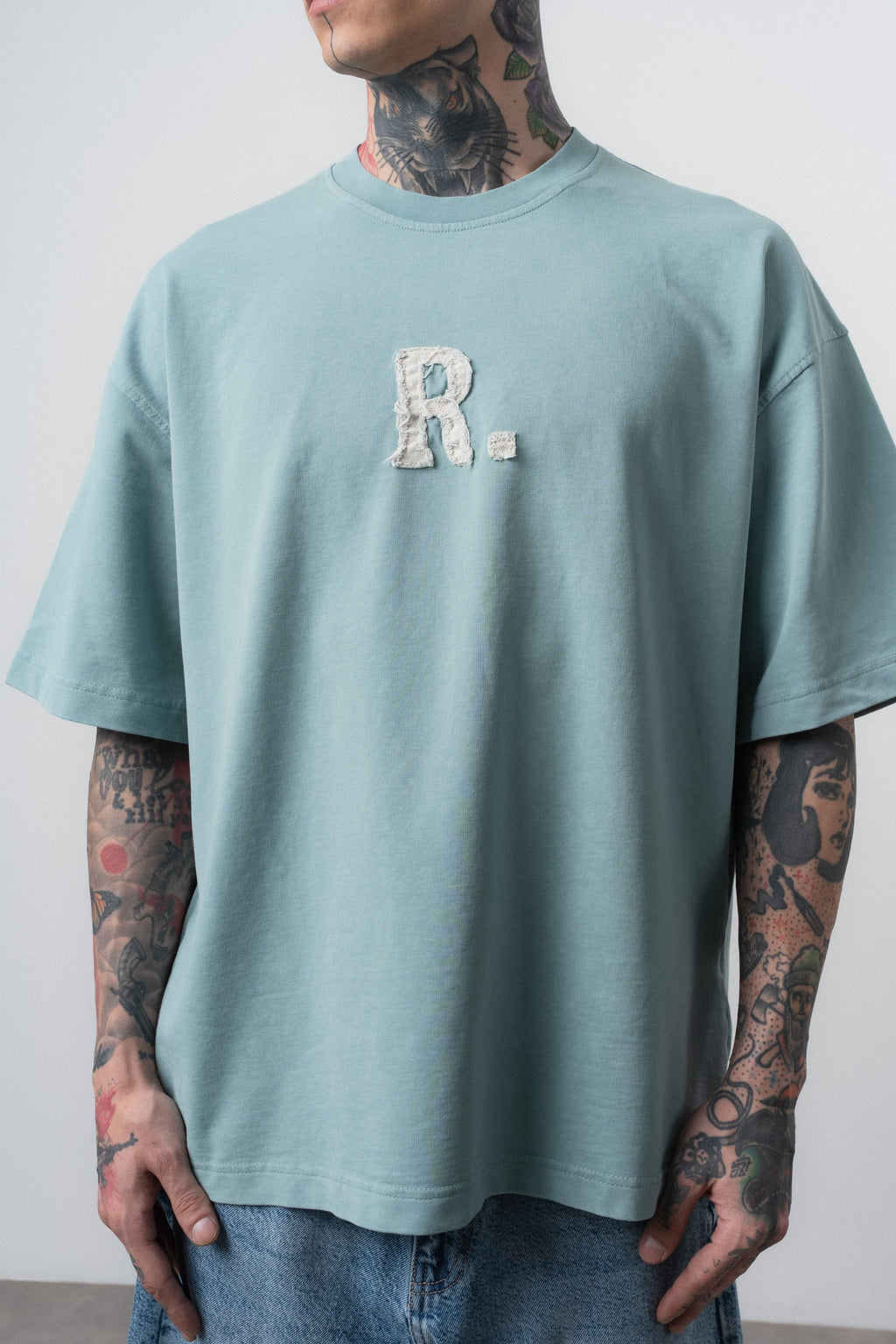 Revere Washed Oversized T-Shirt Blue