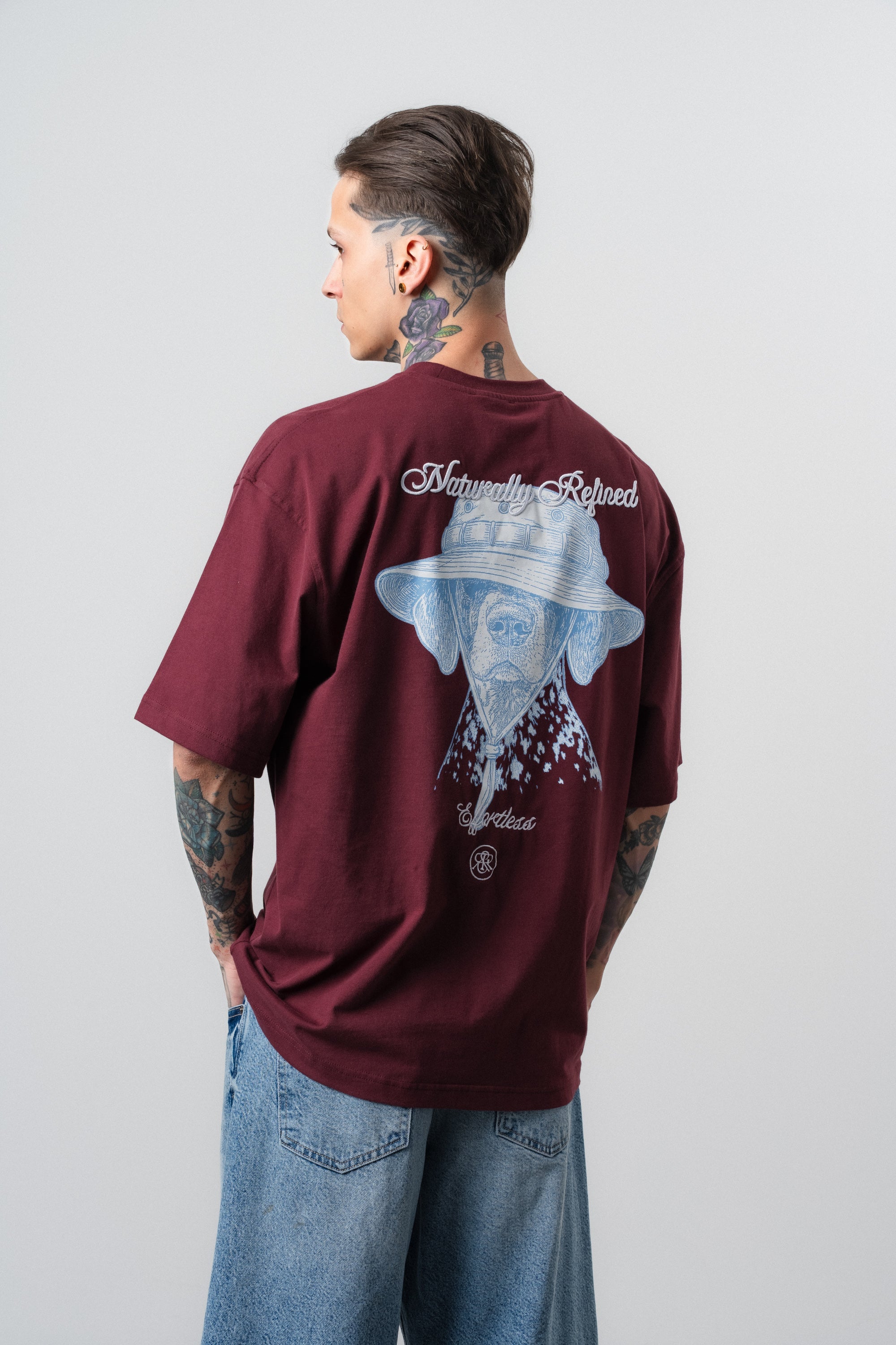 Refined Oversized T-Shirt Burgundy
